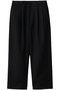 【MEN】WOOL COTTON 2 TUCK TROUSERS ユニバーサル プロダクツ/UNIVERSAL PRODUCTS. BLACK