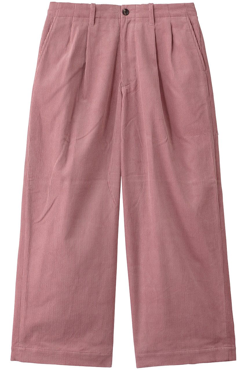 UNIVERSAL PRODUCTS. 【MEN】2TUCK WIDE CORDUROY TROUSERS (PINK, 2) ユニバーサル プロダクツ ELLE SHOP