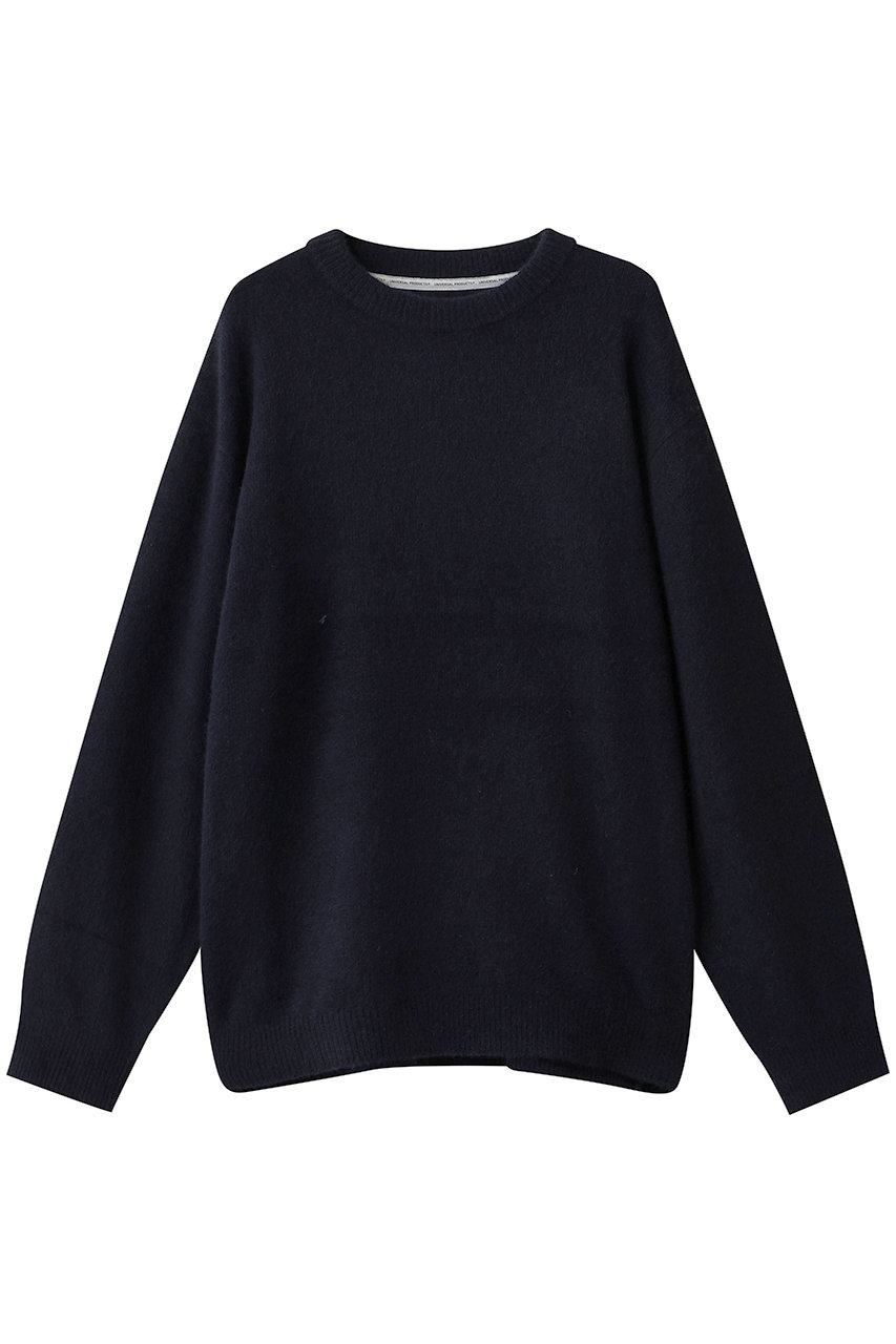 UNIVERSAL PRODUCTS. 【MEN】FOX CREW NECK KNIT (BLACK, 2) ユニバーサル プロダクツ ELLE SHOP
