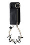 【予約販売】【ELLE SHOP限定】pearl ruban strap パールリボンストラップ エジュー/ajew