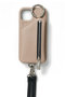 iPhone6/7/8/SE2 ajew cadenas zipphone case shoulder エジュー/ajew ベージュ