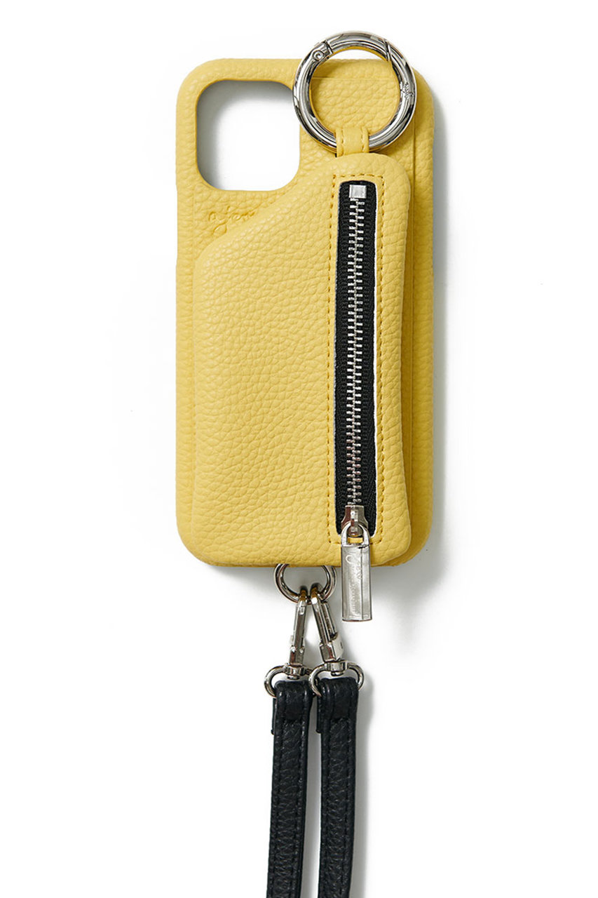 エジュー/ajewのiPhone6/7/8/SE2 ajew cadenas zipphone case shoulder(イエロー/AJ02_003)