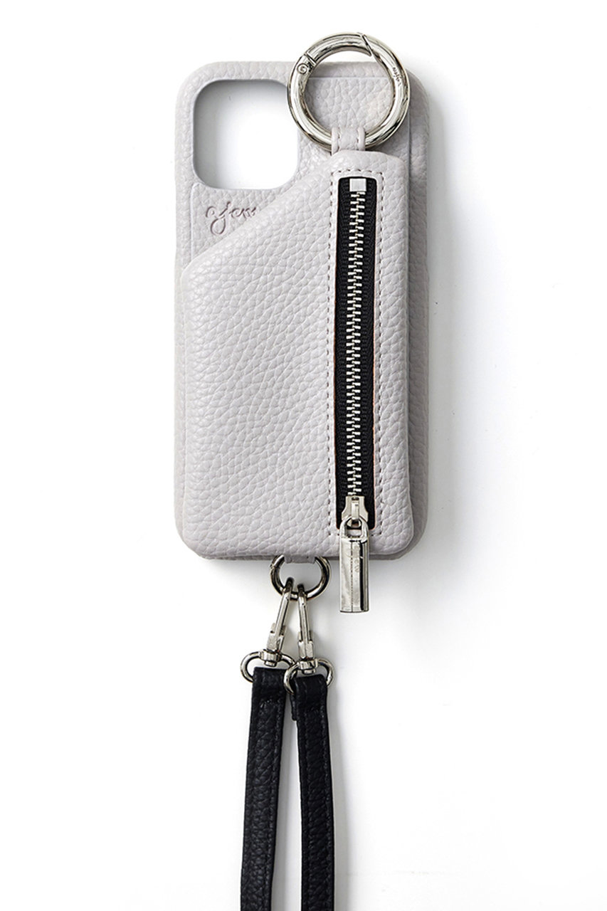 エジュー/ajewの【予約販売】iPhone13/13Pro ajew cadenas zipphone case shoulder(アイスグレー/AJ02_003)