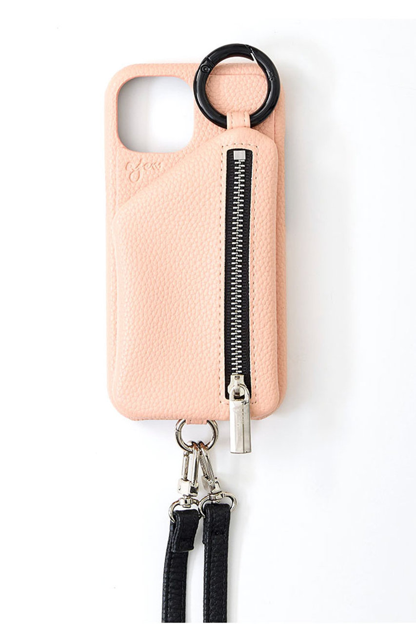 ajew iPhone13/13Pro ajew cadenas zipphone case shoulder (ピーチピンク, 13) エジュー ELLE SHOP ajew iPhone13/13Pro ajew cadenas zipphone case shoulder (ピーチピンク, 13) エジュー ELLE SHOP