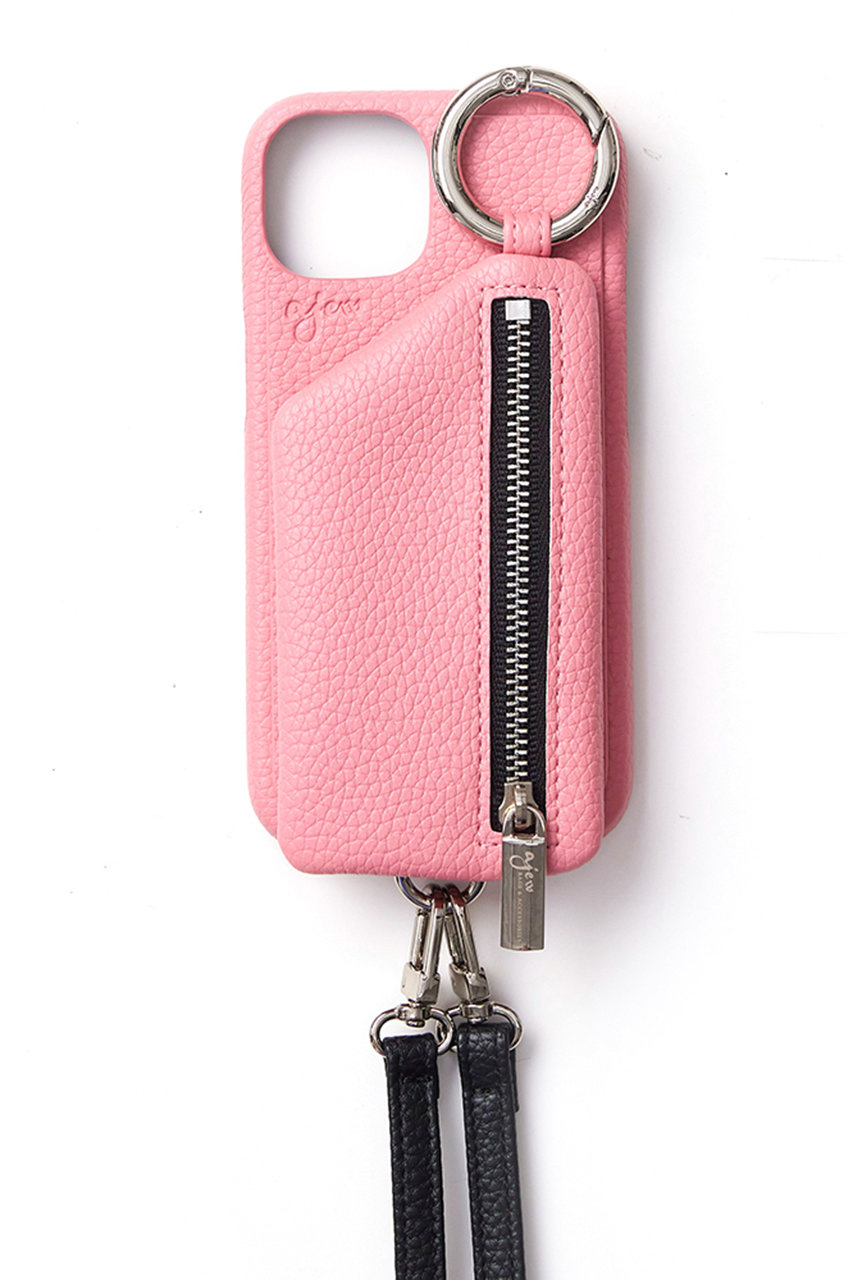 エジュー/ajewの【予約販売】iPhone14/14Pro ajew cadenas zipphone case shoulder(サクラ/AJ02_003)