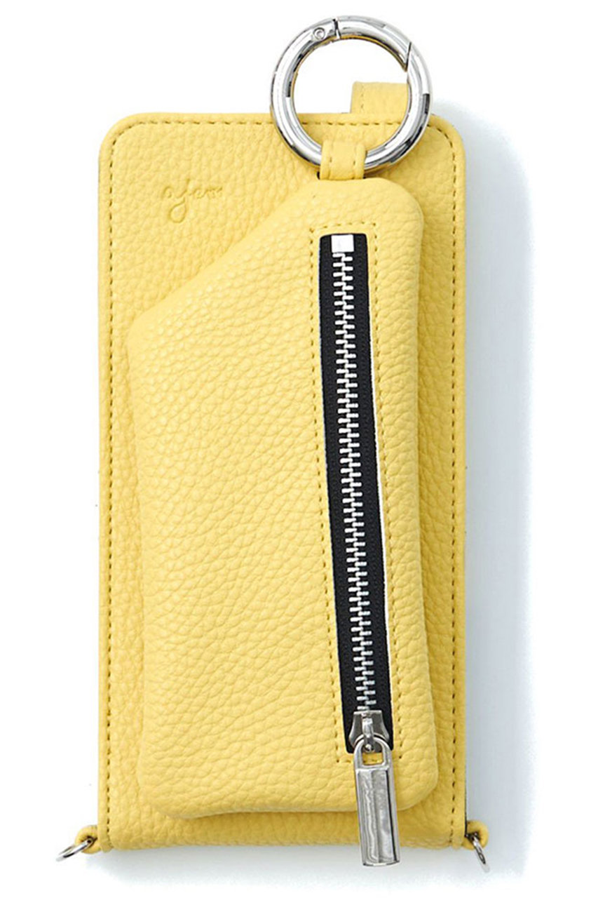 エジュー/ajewのajew vertical zipphone case shoulder(イエロー/AJ02_034)