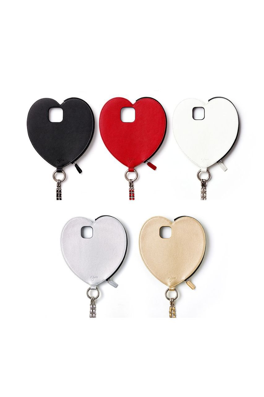 ajew エジュー　14pro dress heart ajew(エジュー)｜iPhone14/14Pro ajew dress HEARTcase shoulder