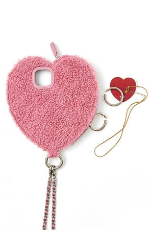 エジュー/ajewのiPhone13/13Pro ajew fluffy dress HEARTcase shoulder(141000/141001)