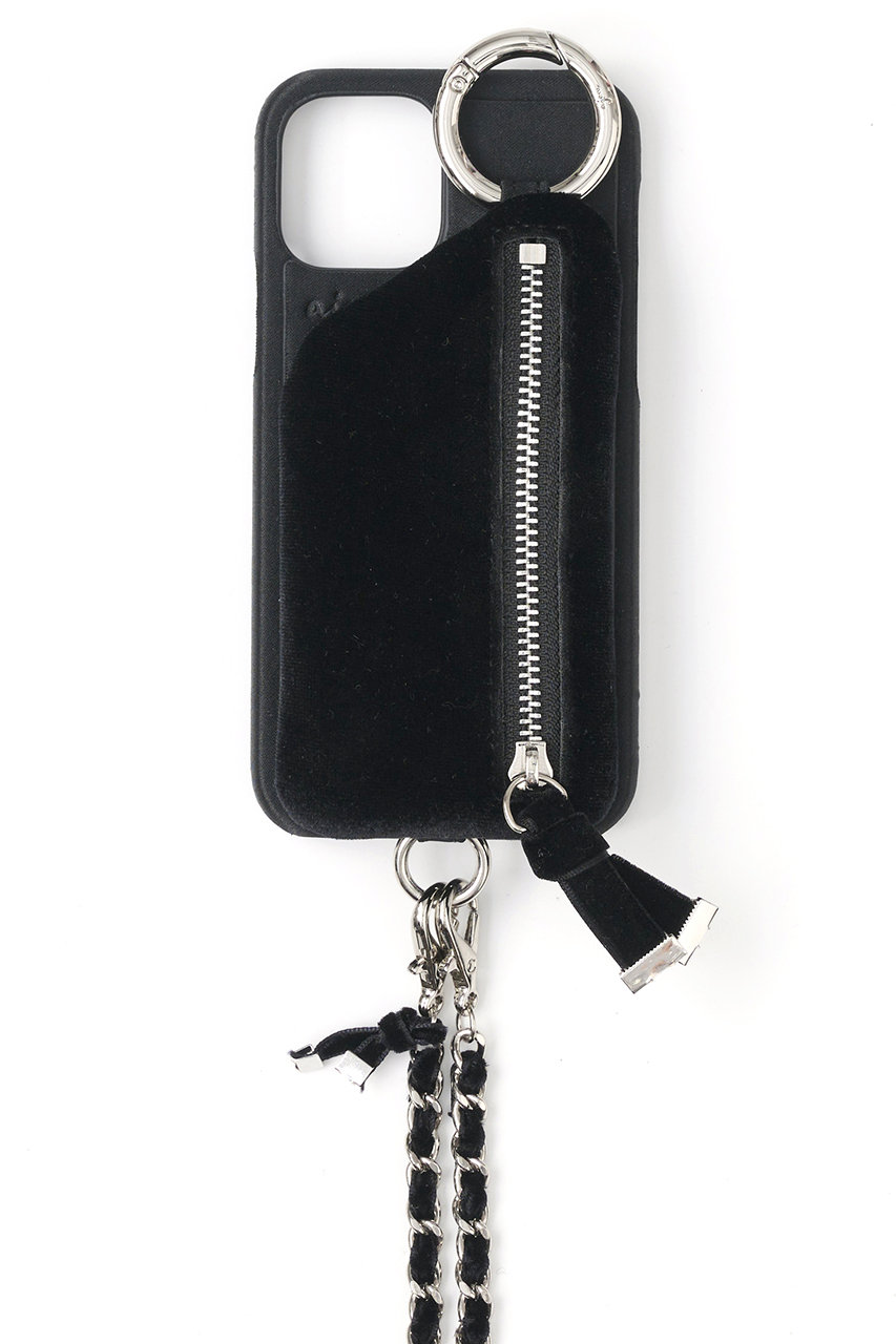 エジュー/ajewのiPhone14/14Pro ajew dress case shoulder(ブラック/AJ02_039)