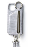 iPhone12/12pro ajew cadenas croco zipphone case shoulder