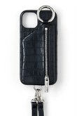 iPhone15/15Pro ajew cadenas croco zipphone case shoulder