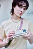 iPhone15/15Pro ajew cadenas croco zipphone case shoulder