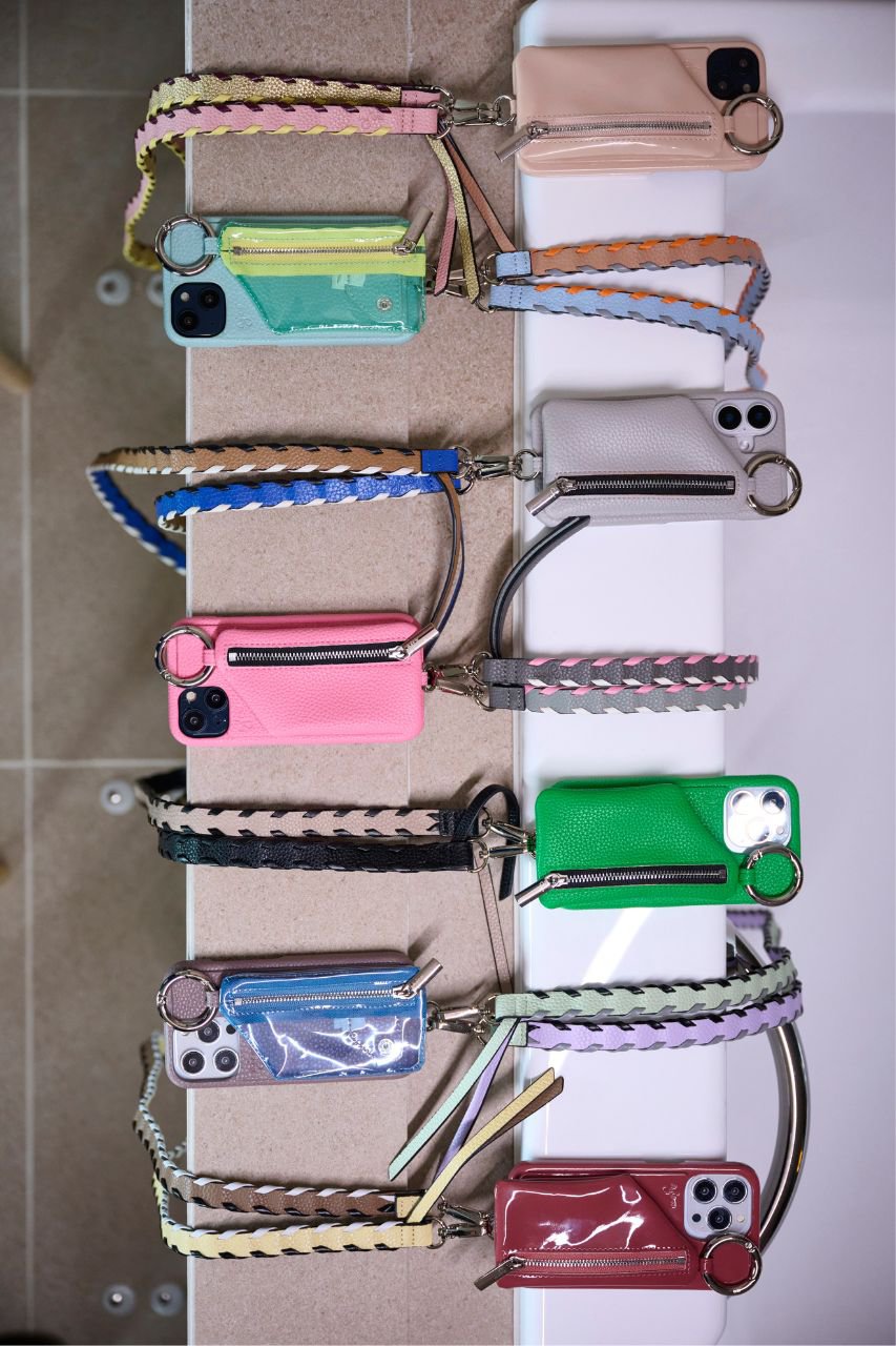 ajew(エジュー)｜design color shoulder/ブルー×ベージュ の通販