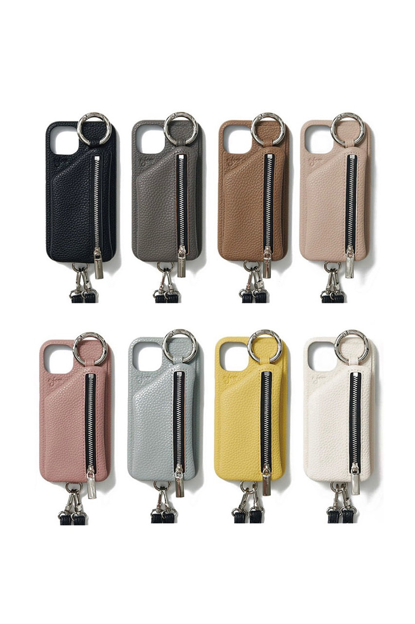 ajew(エジュー)｜iPhone16/16Pro ajew cadenas zipphone case shoulder/ブラック  の通販｜ELLESHOP・(エル・ショップ)