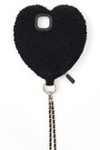 iPhone16/16Pro ajew fluffy dress HEARTcase shoulder