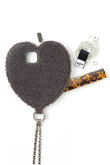 iPhone16/16Pro ajew fluffy dress HEARTcase shoulder