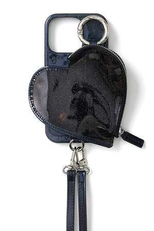 iPhone16/16Pro ajew PVC heart planet pocket case