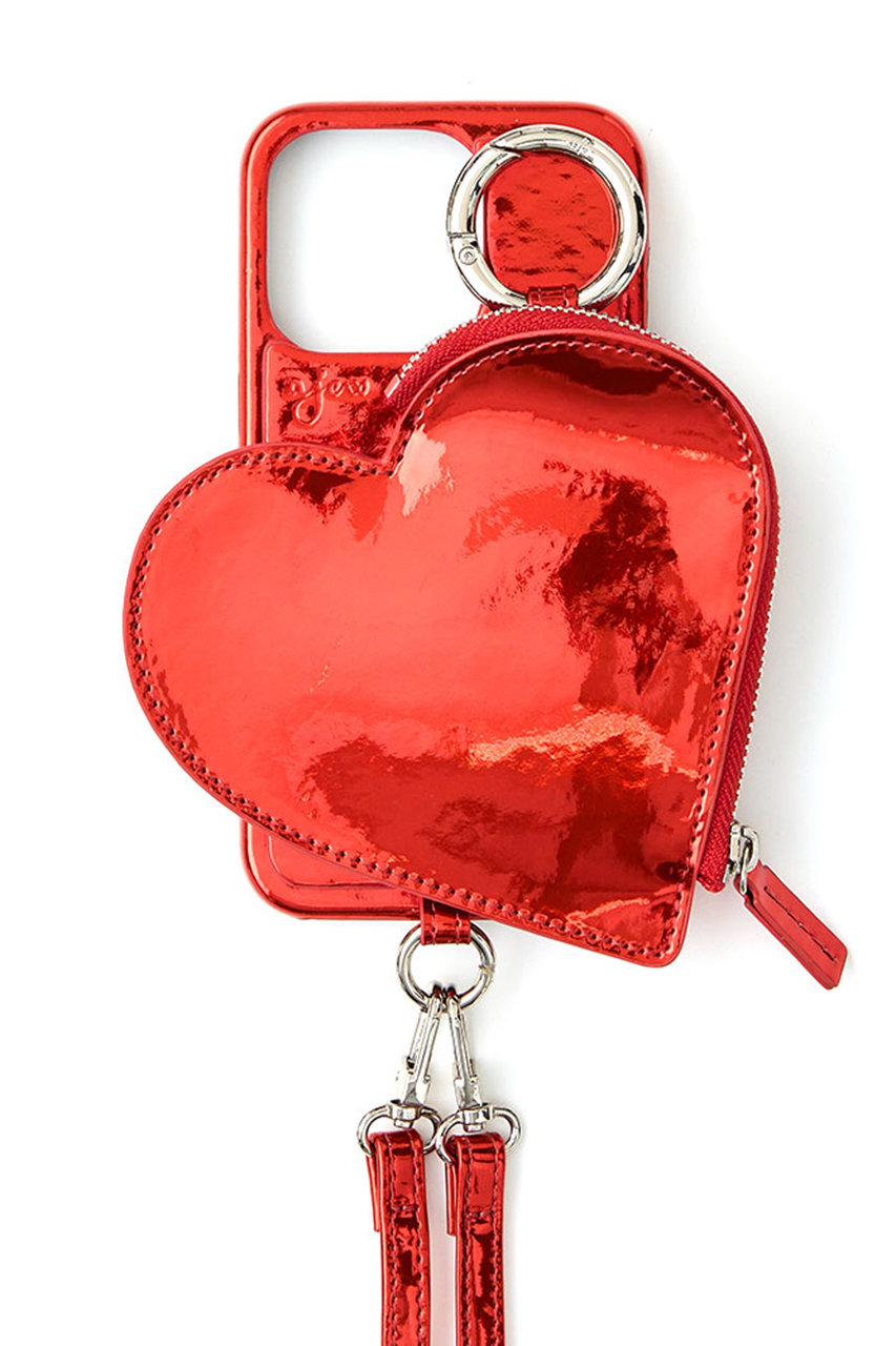 ajew iPhone14/14Pro ajew glow heart pocket case (レッド, 14Pro) エジュー ELLE SHOP ajew iPhone14/14Pro ajew glow heart pocket case (レッド, 14Pro) エジュー ELLE SHOP