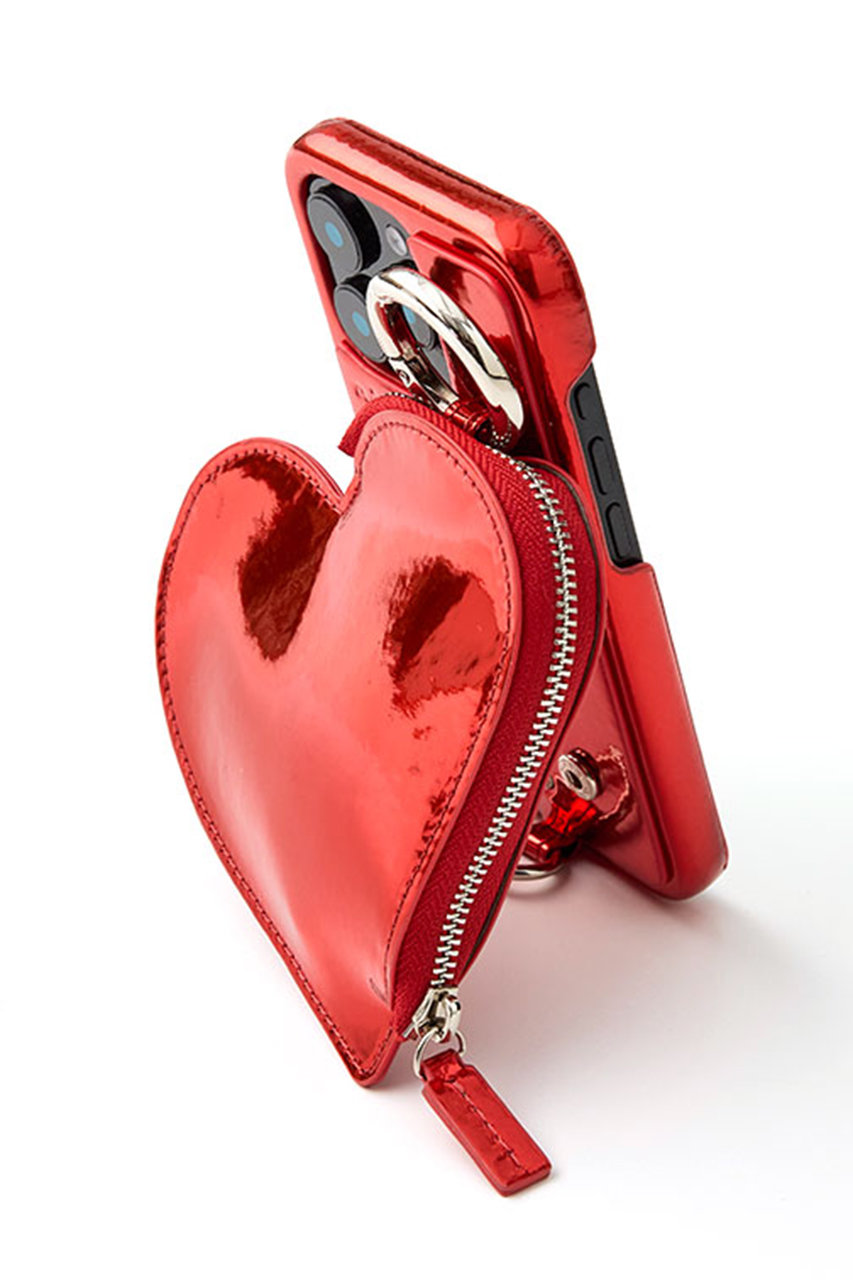 エジュー iPhoneケース iPhone16 pink 【PVC heart】 iPhone16 / pink 【PVC heart】 (発送はご注文から3営業日以内