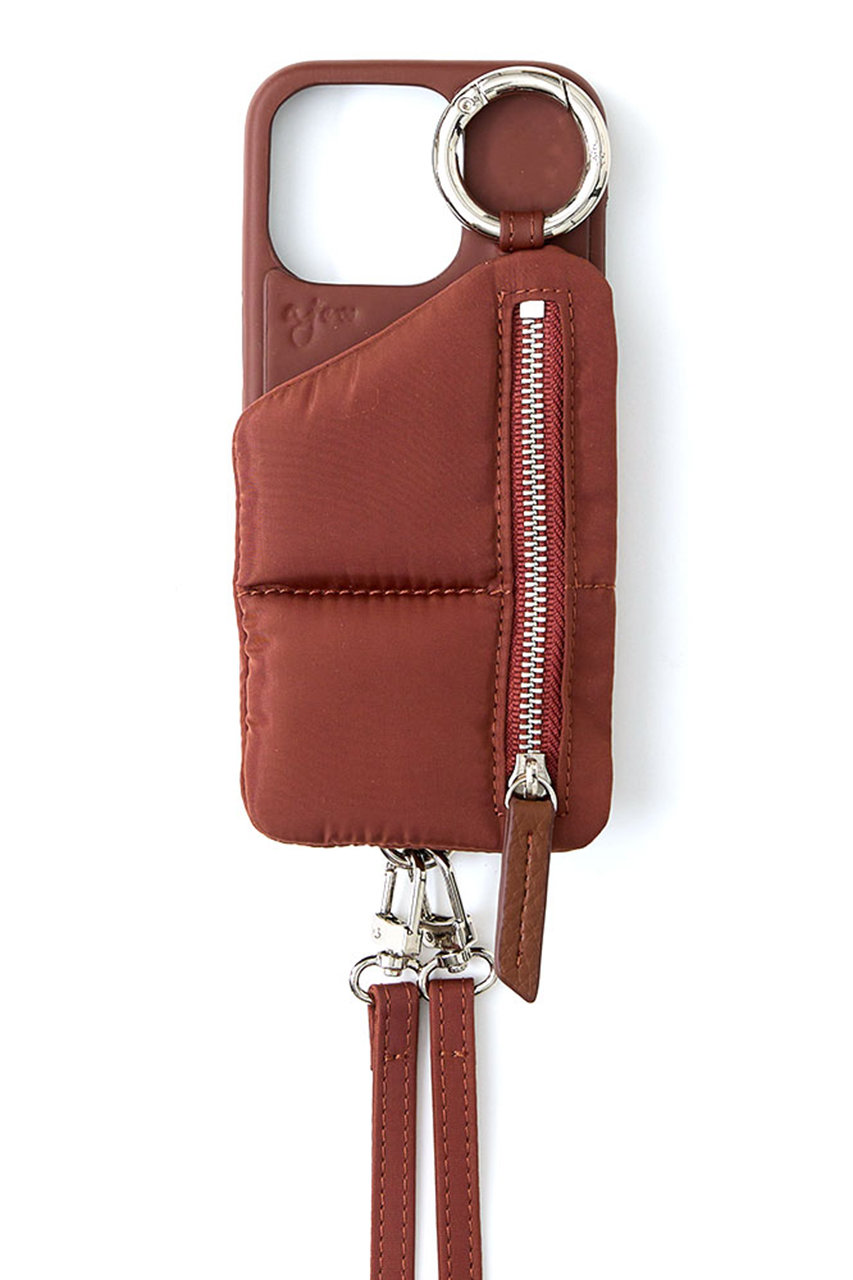 ajew iPhone14/14Pro ajew cadenas puffer case shoulder (モカブラウン, 14/16e) エジュー ELLE SHOP ajew iPhone14/14Pro ajew cadenas puffer case shoulder (モカブラウン, 14/16e) エジュー ELLE SHOP