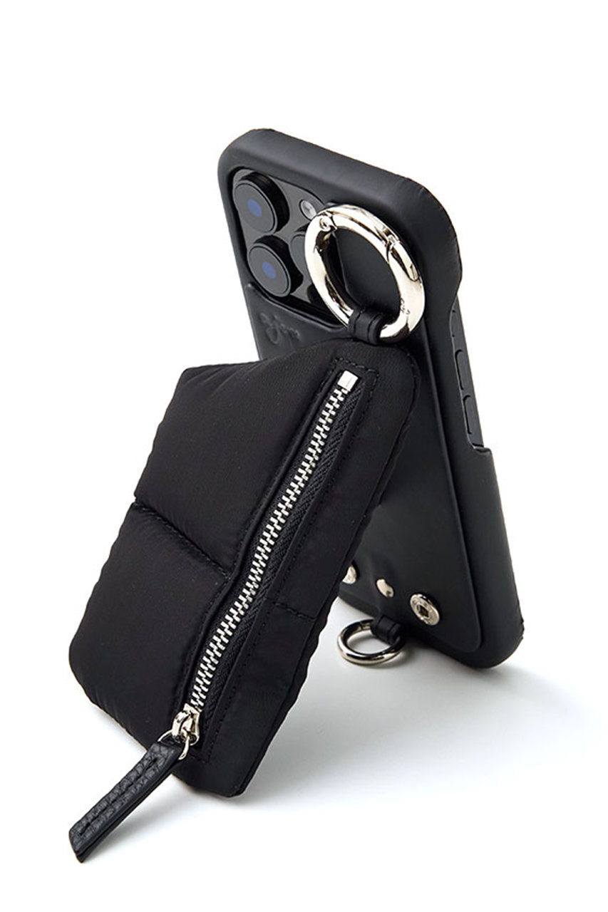 Ajew エジューiphone15proケース 15pro ベロア ブラック ajew 【iPhone15/15pro対応】エジュー cadenas zipphone case