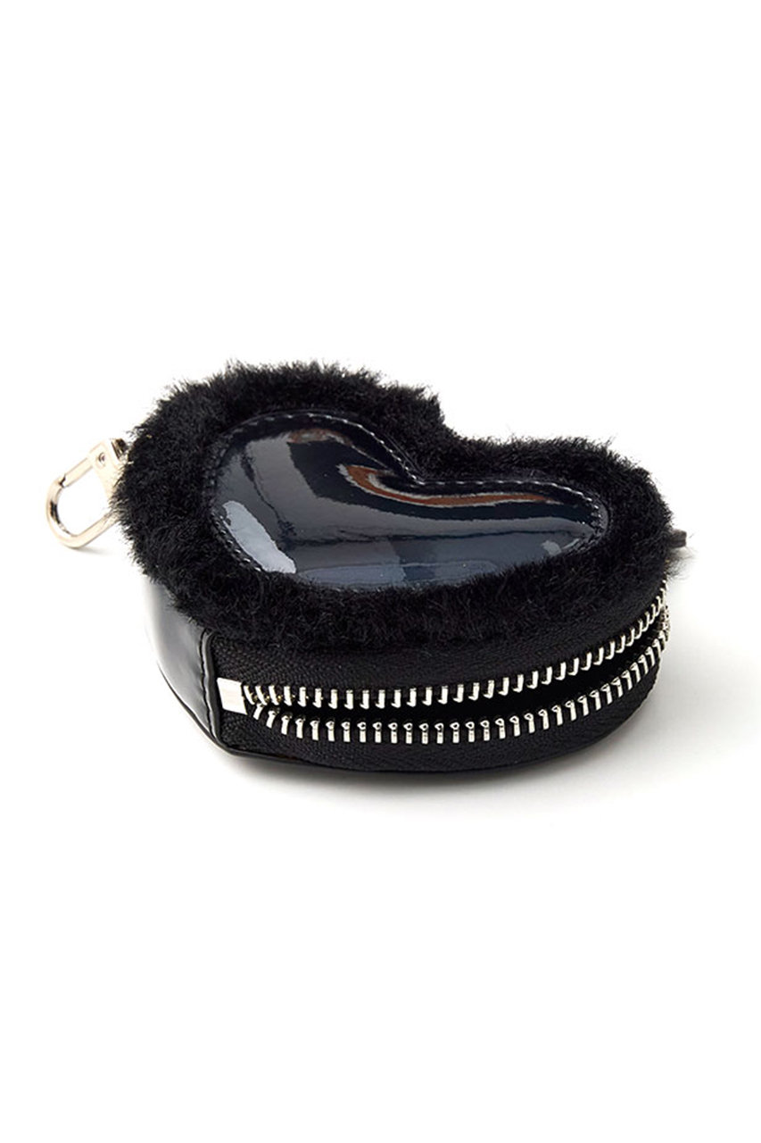 ajew(エジュー)｜ajew glow heart pouch/ブラック の通販｜ELLESHOP