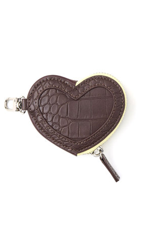 エジュー/ajewのajew croco heart pouch