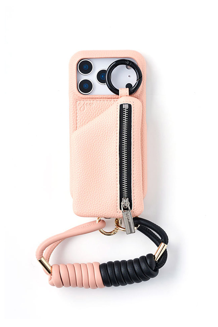 ajew(エジュー)｜【ELLESHOP限定】Coil strap/ピンク×ブラック の通販