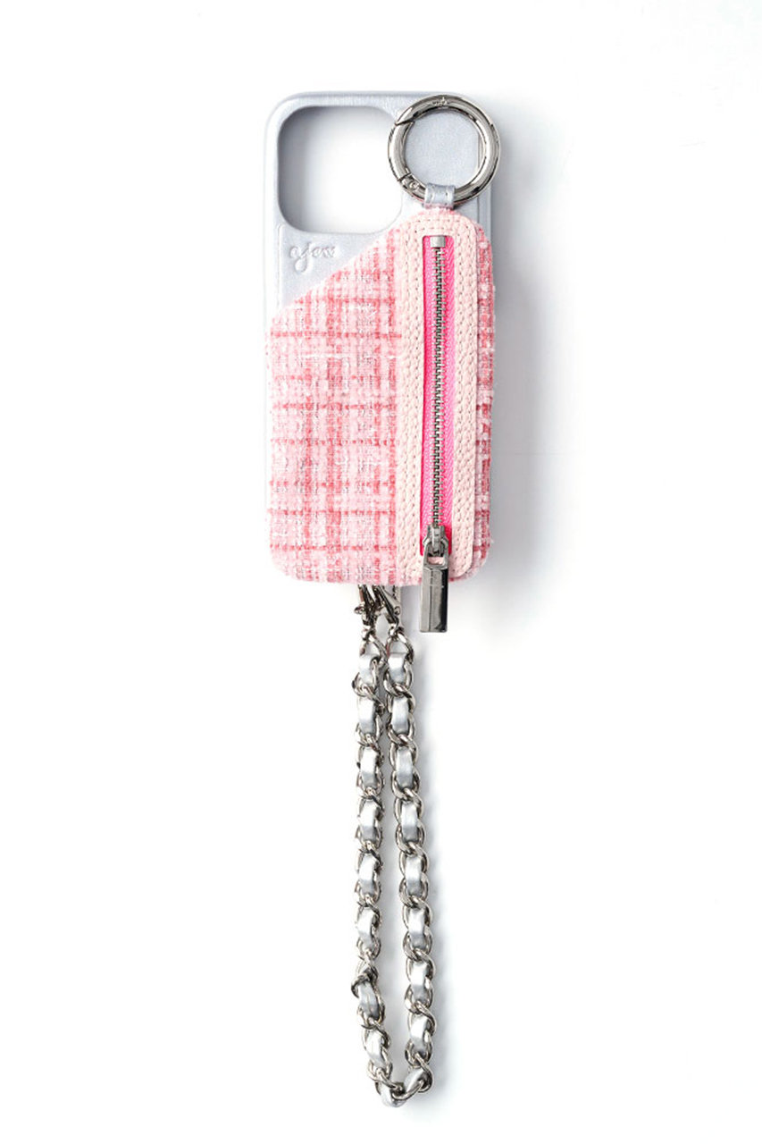 ajew(エジュー)｜iPhone15/15Pro ajew TWEED cadenas zipphone case