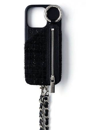 エジュー/ajewのiPhone15/15Pro ajew TWEED cadenas zipphone case(141000/141001)