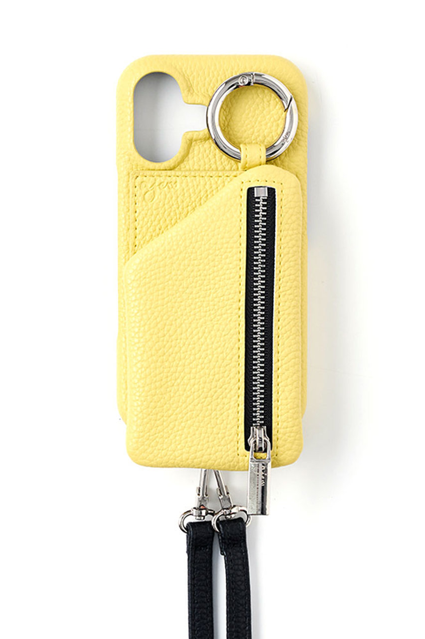 エジュー/ajewのiPhone17/17Pro ajew cadenas zipphone case shoulder(イエロー/AJ02_070)