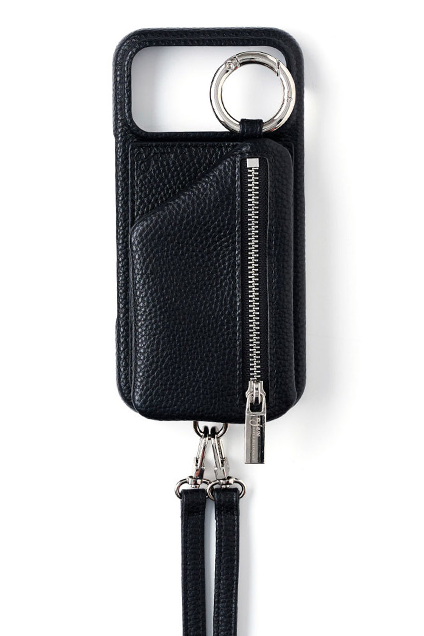 エジュー/ajewのiPhoneProMax/17air ajew cadenas zipphone case shoulder(ブラック/AJ02_071)