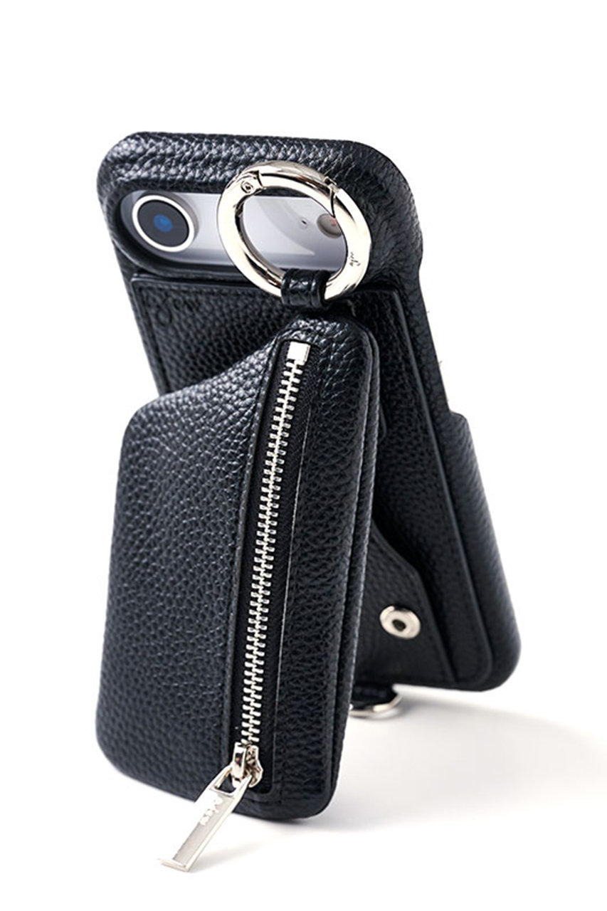 ajew cadenza zippone case shoulder ブラック ajew(エジュー)｜iPhoneProMax/17air ajew cadenas zipphone case