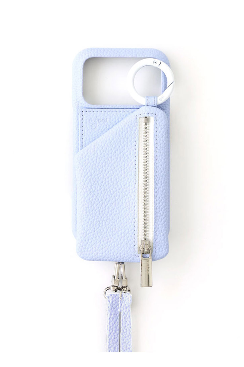 エジュー/ajewの【新仕様(カードケース付き)】iPhone15/15Pro ajew cadenas zipphone case shoulder(lilac/AJ02_070)