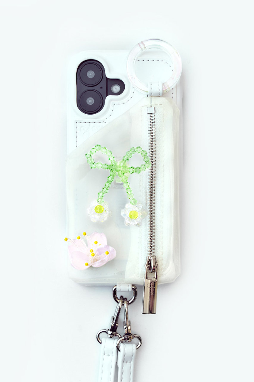 エジュー/ajewの【予約販売】iPhone14/14Pro ajew bloom edition case(white(Isabella)/AJ02_079)