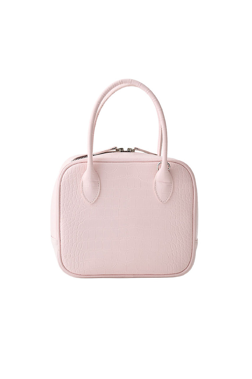 ajew croco square bag (shell pink, F) エジュー ELLE SHOP