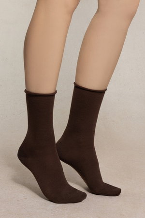 ブルーフォレ/BLEUFORETの6700 COTTON INSIDE ソリッドファインウールソックス(140700/140701)