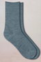 6700 COTTON INSIDE ソリッドファインウールソックス ブルーフォレ/BLEUFORET