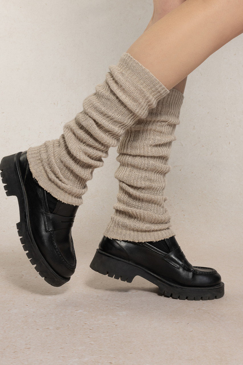 ブルーフォレ/BLEUFORETの6094 ウールレッグウォーマー(ベージュ/9911000326)