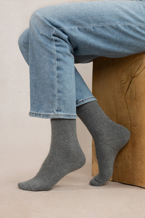 6095 ソリッドカラー ウールソックス