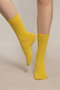 6095 ソリッドカラー ウールソックス ブルーフォレ/BLEUFORET イエロー