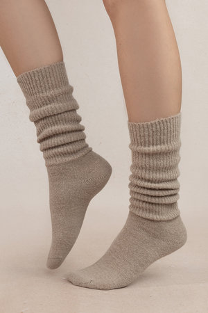 6455 ウールニーハイソックス