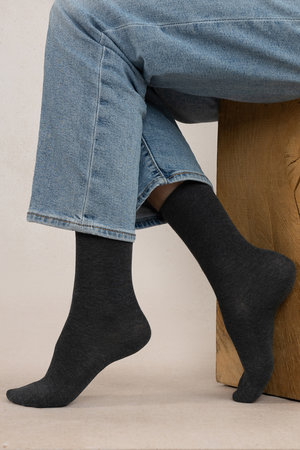 ブルーフォレ/BLEUFORETの6594 ソリッドカラー ベルベットコットンソックス