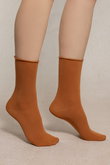 6594 ソリッドカラー ベルベットコットンソックス