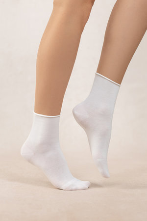 ブルーフォレ/BLEUFORETの6593 ソリッドベルベットコットンアンクルソックス(140700/140701)