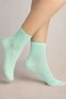 6401 ソリッドカラー マーセライズドコットンアンクルソックス ブルーフォレ/BLEUFORET グリーン