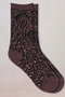 6562 レオパードファインウールソックス ブルーフォレ/BLEUFORET