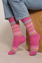 6568 ノルディックウールカラーソックス ブルーフォレ/BLEUFORET ピンク