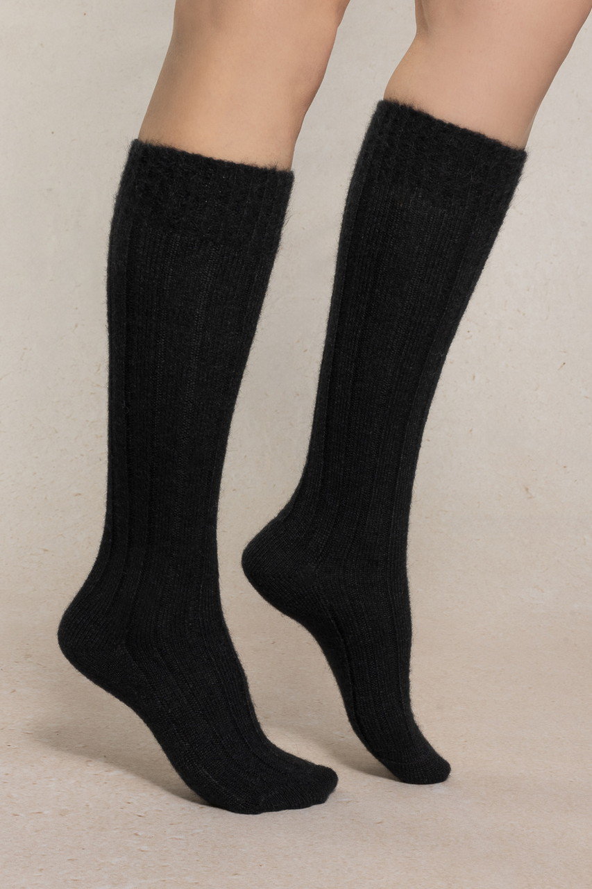 6569 リブウールニーハイソックス