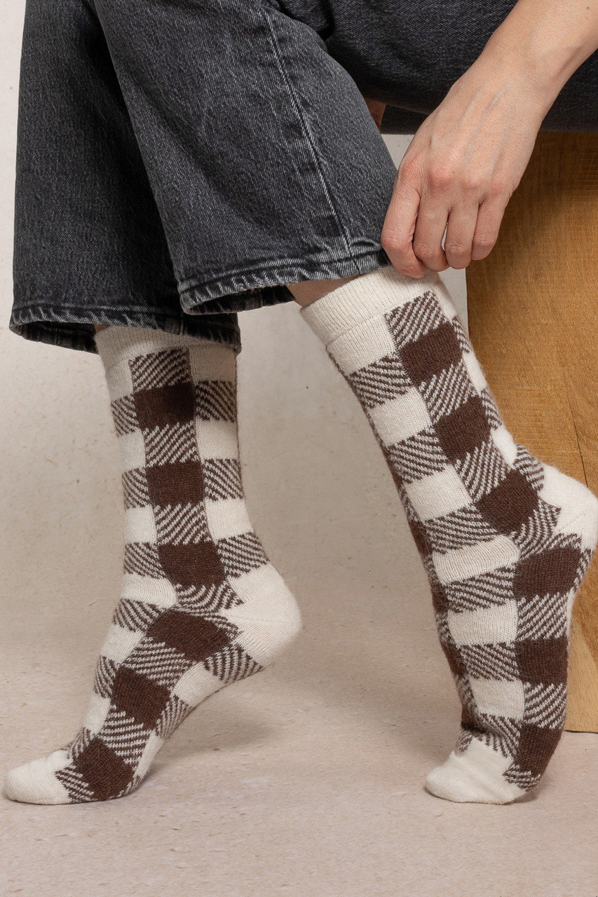 6571 タータンチェックウールソックス